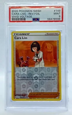 2020 Pokemon SWSH Vivid Voltage Cara Liss Reverse Foil #149 PSA 9 MINT POP 4 - Image 1