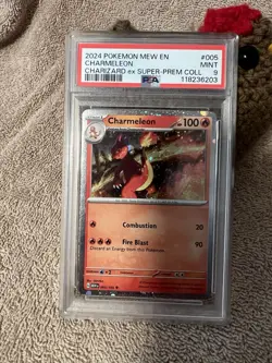 PSA 9 Charmeleon 005/165 Pokemon MEW Charizard ex Premium Collection Holo MINT - Image 1