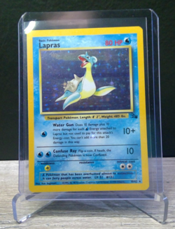 🌊 Pokemon TCG Lapras 10/62 Fossil Holo Rare 1999 WOTC Vintage LP/NM - Image 1