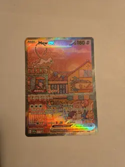 Pokemon TCG Scarlet & Violet Mew EX 053 Black Star Promo Holo NM-/LP+ - Image 1