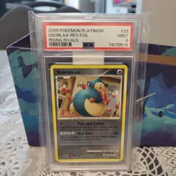 2009 Pokemon Platinum Rising Rivals #33 Snorlax Reverse Foil PSA 9 - Image 1