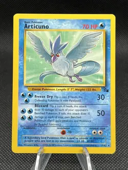 Pokemon TCG Fossil Articuno Non Holo Rare 17/62 NM Vintage WOTC - Image 1