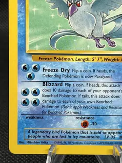 Pokemon TCG Fossil Articuno Non Holo Rare 17/62 NM Vintage WOTC - Image 5