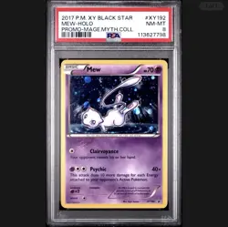 2017 Pokemon XY Mew Holo XY192 Black Star Promo PSA 8 NM-MT - Image 1