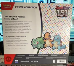Pokemon TCG Scarlet & Violet 151 Poster Collection Box 3 Packs New Sealed 820650853166 - Image 2