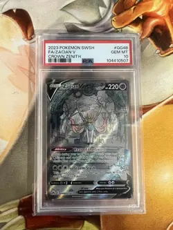 Zacian V GG48/GG70 Crown Zenith PSA Graded 10 Pokemon TCG - Image 1