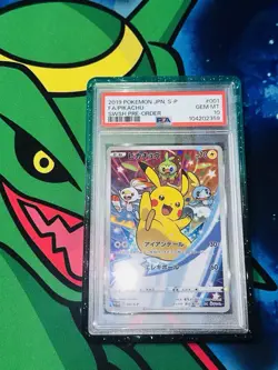 2019 POKEMON JPN S PROMO SWORD & SHIELD PRE-ORDER #001 FULL ART/PIKACHU PSA 10🔥 - Image 4