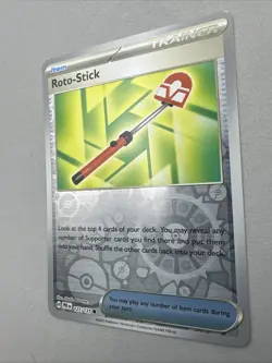 Pokemon TCG * SV Prismatic Evolutions * 127/131 Roto-Stick C REVERSE HOLO *FRESH - Image 2