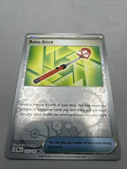 Pokemon TCG * SV Prismatic Evolutions * 127/131 Roto-Stick C REVERSE HOLO *FRESH - Image 3
