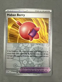 Pokemon TCG * SV Prismatic Evolutions * 111/131 Haban Berry C REVERSE HOLO * NM - Image 1