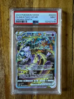 POKEMON TCG - CROWN ZENITH GALARIAN GALLERY - MEWTWO VSTAR GG44/GG70 - PSA 9 - Image 1