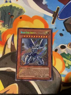 Blue Eyes Shining Dragon RP02-EN096 Secret Rare Near Mint Condition FOIL BLEED - Image 1