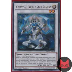 Yugioh Celestial Double Star Shaman DUSA-EN018 Ultra Rare 1st Edition NM - Image 1