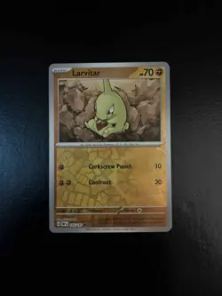 Pokemon Larvitar S/v Obsidian Flames Reverse Holo Common Card 105/197 TCG - Image 1