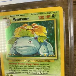 CGC 7.5 Venusaur 1999 Base Set 15/102 Holo Pokemon Card Blue Label - Image 3