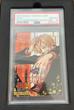 PSA 10 Sanji One Piece 2023 Jump 55TH ANNIVERSARY COLLECTION CARD JAPANESE - Image 1