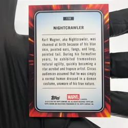 Marvel Card Nightcrawler 178 Blue Green Shimmer /199 Topps Chrome 2025 [NM] - Image 3