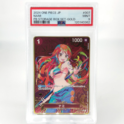PSA 9 One Piece Card Nami ST01-007 C Parallel Gold Holo Parallel Japanese [10] - Image 1