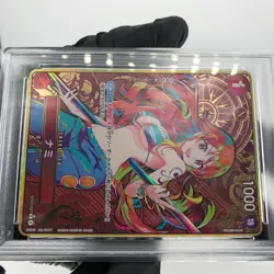 PSA 9 One Piece Card Nami ST01-007 C Parallel Gold Holo Parallel Japanese [10] - Image 5