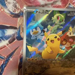 Sealed Pikachu SVP 27 Paldea Evolved Black Star Promo Card Pokemon. Sealed - Image 3