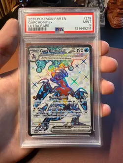 Pokemon TCG Garchomp ex 219/182 2023 Paradox Rift Ultra Rare Card - PSA 9 MINT - Image 1