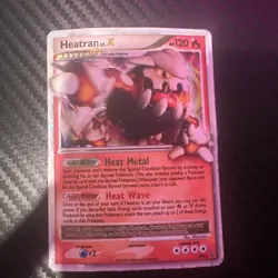 2008 POKEMON DIAMOND PEARL STORMFRONT HEATRAN LV.X RARE HOLO TCG CARD 97/100 - Image 1