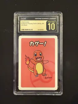CGC 10 Pristine Charmander Old Maid 2019 Japanese Pokemon Card Original Starter - Image 1