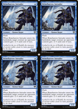 4x MTG 2021 BRINEBARROW INTRUDER - ROGUE CREATURE - MAGIC CARD x4 copies - Image 1