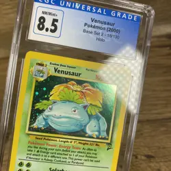 CGC 8.5 Venusaur 2000 Base Set 2 18/130 Holo Pokemon Card Blue Label - Image 2