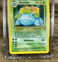CGC 8.5 Venusaur 2000 Base Set 2 18/130 Holo Pokemon Card Blue Label - Image 4