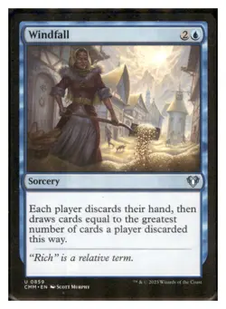 MTG - #128 Windfall - Commander 2020 - Image 1