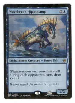 MTG - #80 Wavebreak Hippocamp - Theros Beyond Death Foil - Image 1