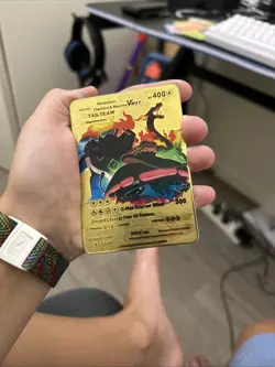 POKEMON Gold Charizard Blastoise Venusaur Vmax Tag Team Card HP 400 Starter (B) - Image 1