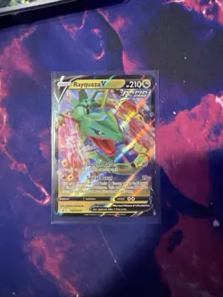 Pokemon TCG Rayquaza V SWSH147 Black Star Promo Ultra Rare Holo Card - Image 1