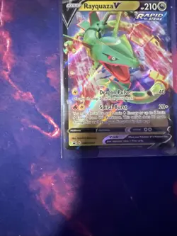 Pokemon TCG Rayquaza V SWSH147 Black Star Promo Ultra Rare Holo Card - Image 4