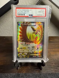 2016 POKEMON XY BREAKPOINT #121 FULL ART/HO-OH EX PSA 10 - Image 1