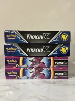 Pokemon TCG: 2x Hoopa V Box & 2x Pokemon Pikachu V box - New and Sealed - Image 1