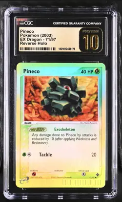 Pokemon Pineco EX Dragon Reverse Holo #71 CGC 10 Pristine - Image 1