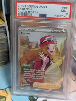 PSA 9 Serena 193/195 Silver Tempest Pokemon 2022 Full Art *Free Shipping* - Image 2