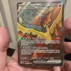 Pokemon TCG Team Rockets Moltres EX Full Art Destined Rivals 208/182 English - Image 1
