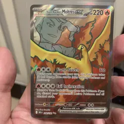 Pokemon TCG Team Rockets Moltres EX Full Art Destined Rivals 208/182 English - Image 2