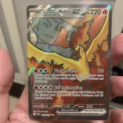 Pokemon TCG Team Rockets Moltres EX Full Art Destined Rivals 208/182 English - Image 3