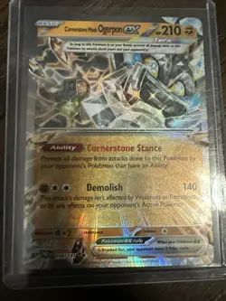 2025 Pokemon Prismatic Evolutions Cornerstone Mask Ogerpon Ex #058 - Image 1