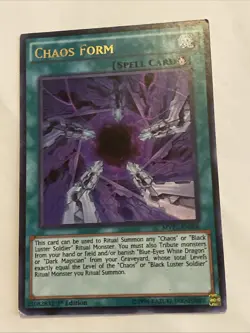 CHAOS FORM 1ST EDITION SECRET RARE Holo MVP1-ENS08 YUGIOH! Card TCG VLP/NM - Image 1