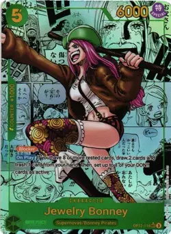 JEWELRY BONNEY ENGLISH ONE PIECE Holographic Custom Art Goddess Collectible Card - Image 1
