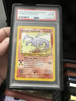 2002 Pokemon Neo Destiny Shining Charizard Holo Card PSA 6 107/105 - Image 1