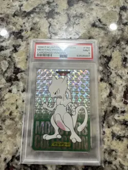 Pokemon Cards 1996 Bandai Prism Carddass Mewtwo Green Version Psa 9 Mint - Image 1