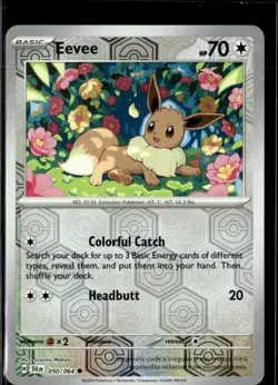 Pokemon Eevee 050/064 Shrouded Fable Reverse Holo Common 2 Card Lot - Image 1