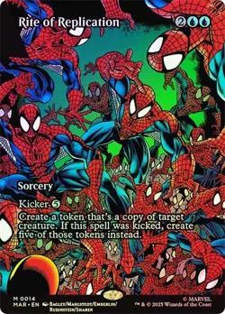 Rite of Replication Foil Borderless Marvel's Spider-Man NM MTG - Image 1
