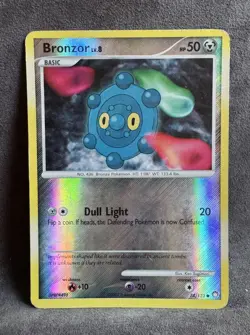Bronzor 74/123 Mysterious Treasures Reverse Holo Pokemon TCG Heavily Played - Image 1
